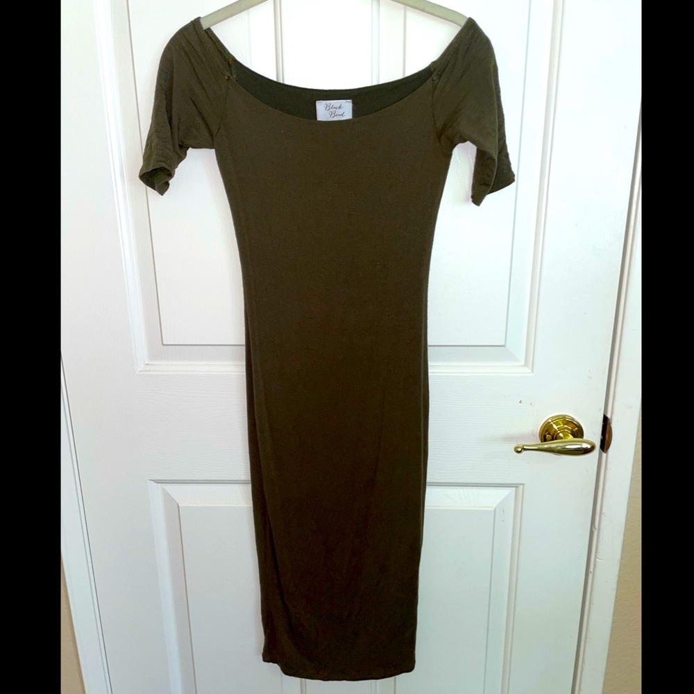 NWOT olive green midi dress